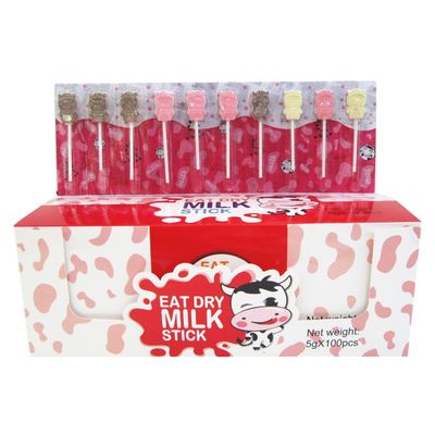 5g Milk Strawberry Flavor Compressed Lollipop With Blister Pack